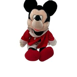 Vintage Disney Mickey Mouse Sailor Plush Toy Plush- Red, Black, and White